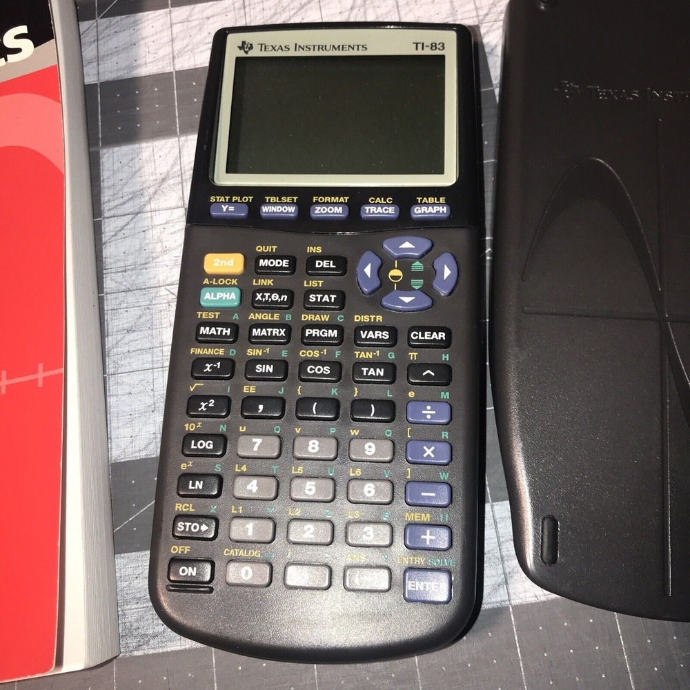 Texas Instruments TI-83 Graphing Calculator With Cover And Guide Book - Picture 3 of 11
